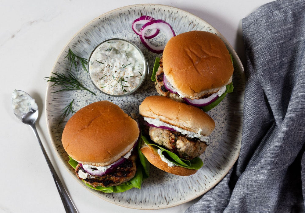 Greek Turkey Burgers