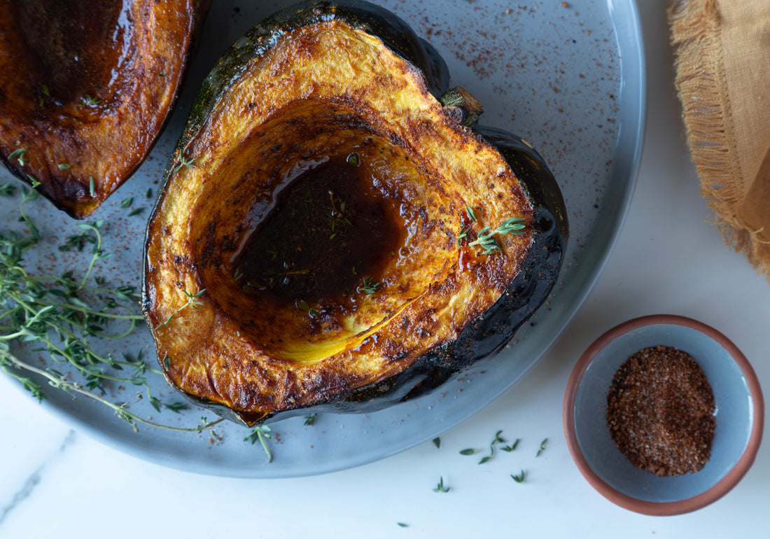 Smoky Maple Roasted Acorn Squash