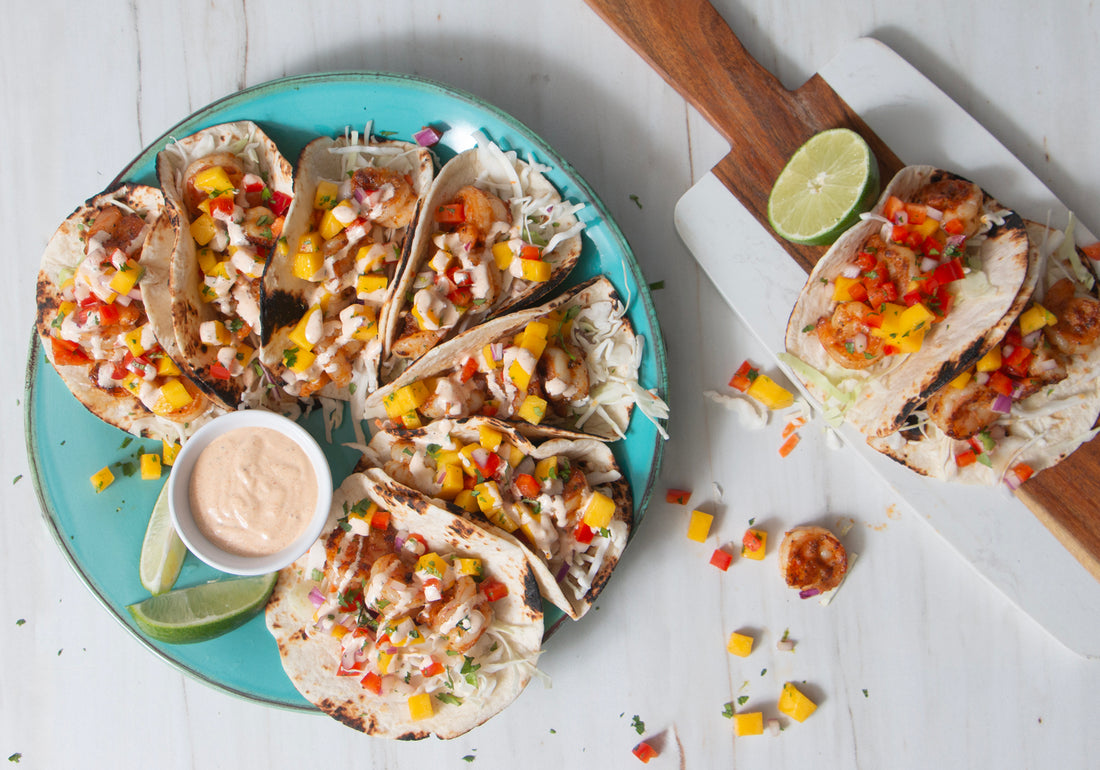 Shrimp Tacos with Mango Salsa