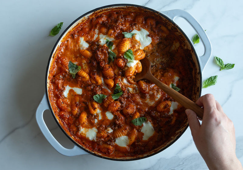 Baked Gnocchi with Meat Sauce