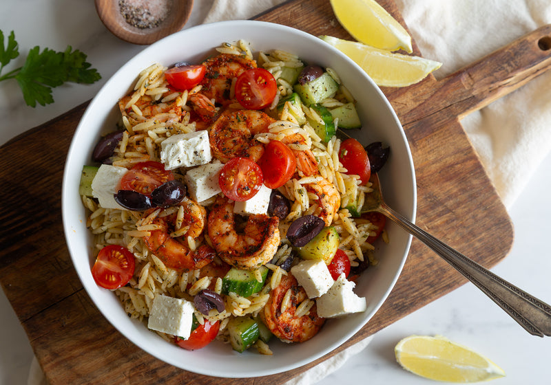 Mediterranean Shrimp & Orzo Salad